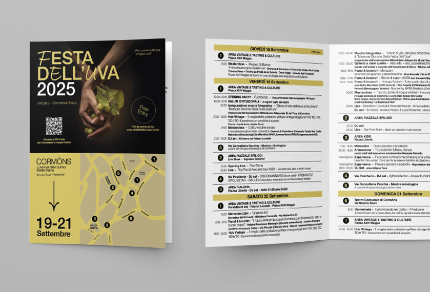 Mappa e programma Festa dell'Uva 2025