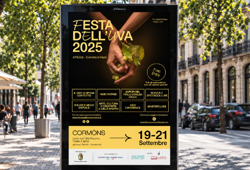 Totem pubblicitario Festa dell'Uva 2025