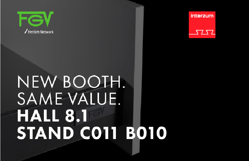 Case study FGV: dettagli grafici e visual dello stand Interzum