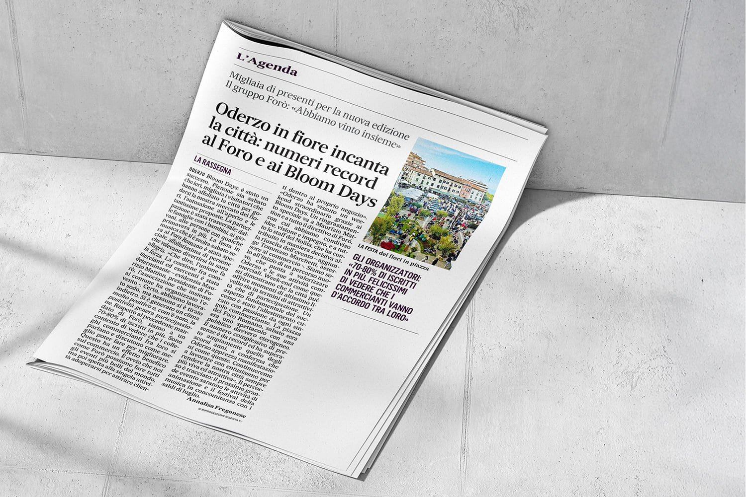 Ufficio stampa e visibilità su giornali per gli eventi Foro' Oderzo