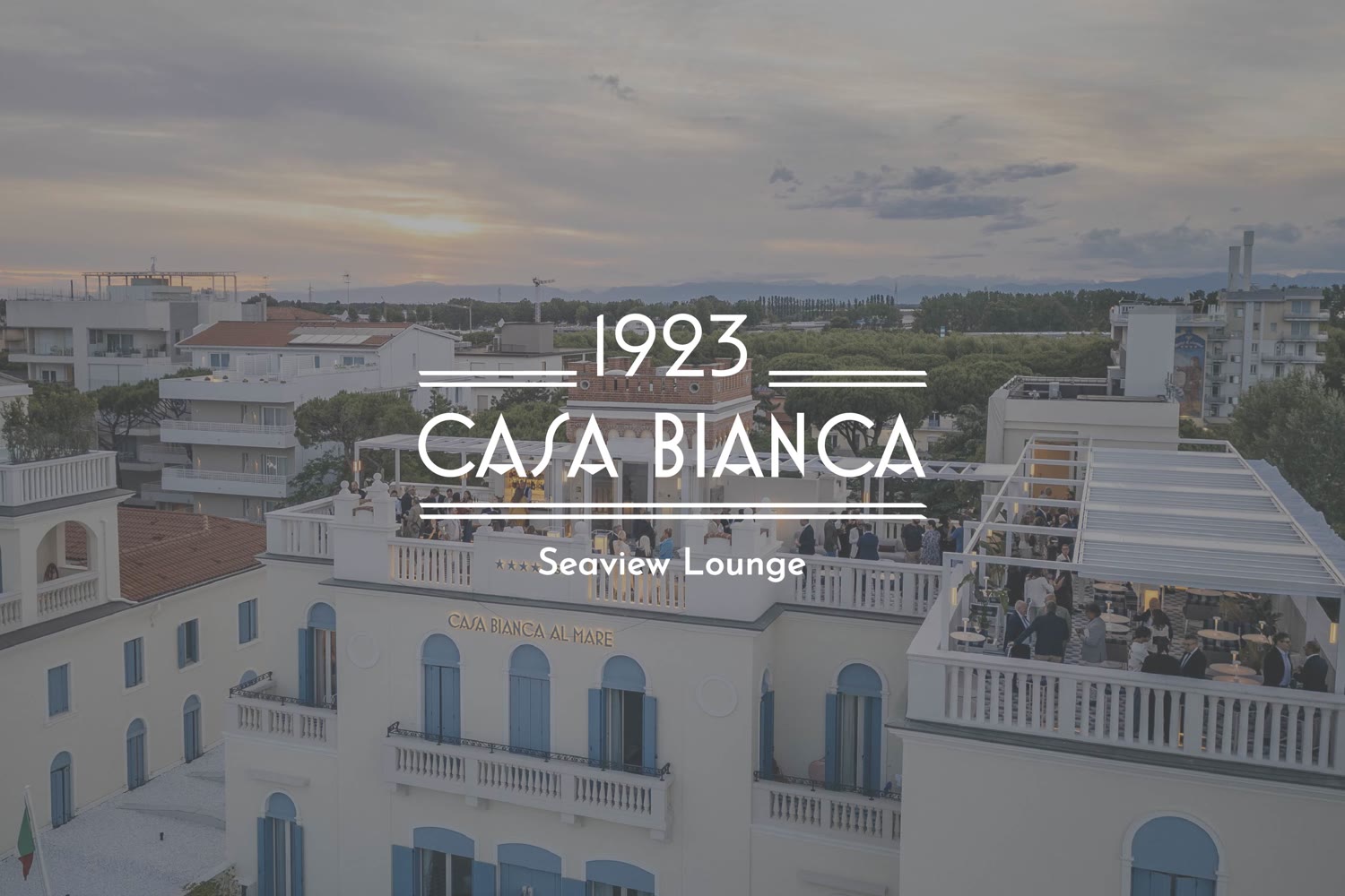 Brand identity 1923 Casa Bianca Seaview Lounge, rooftop a Jesolo