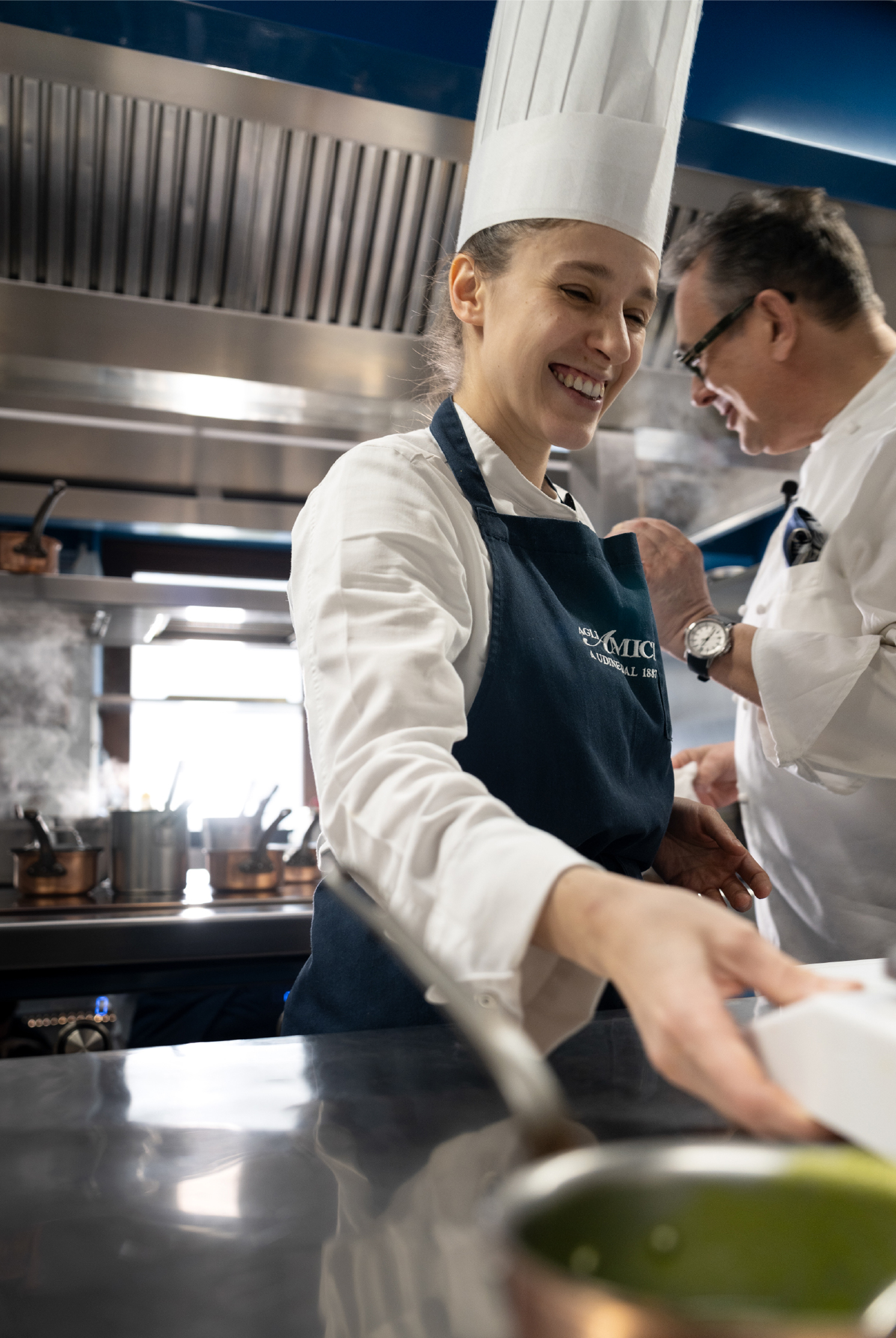 Backstage fotografico in cucina da Agli Amici 1887