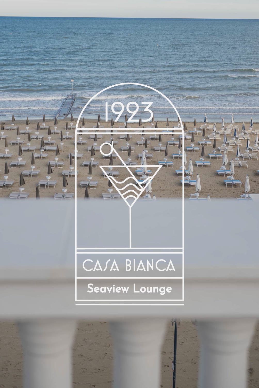 Marchio verticale 1923 Casa Bianca con vista sulla spiaggia di Jesolo
