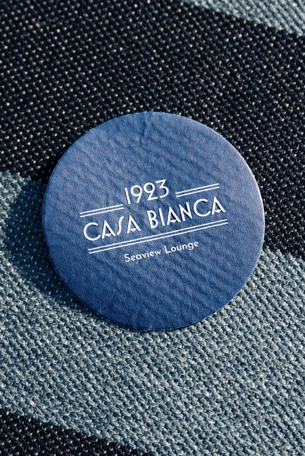 Sottobicchiere 1923 Casa Bianca Seaview Lounge in blu indigo