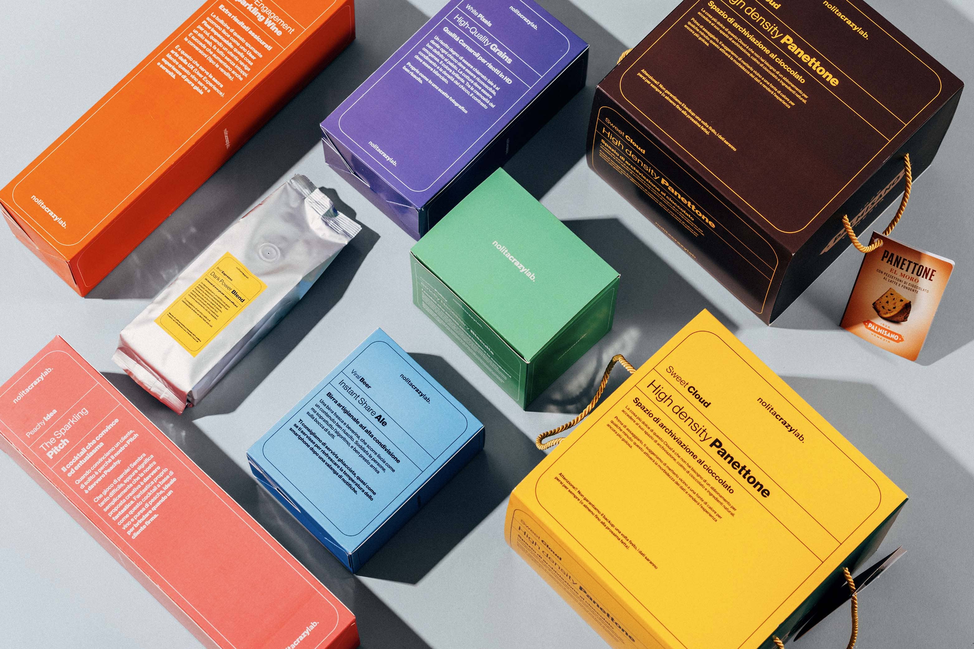 Esempio di graphic design applicato a box natalizia personalizzata