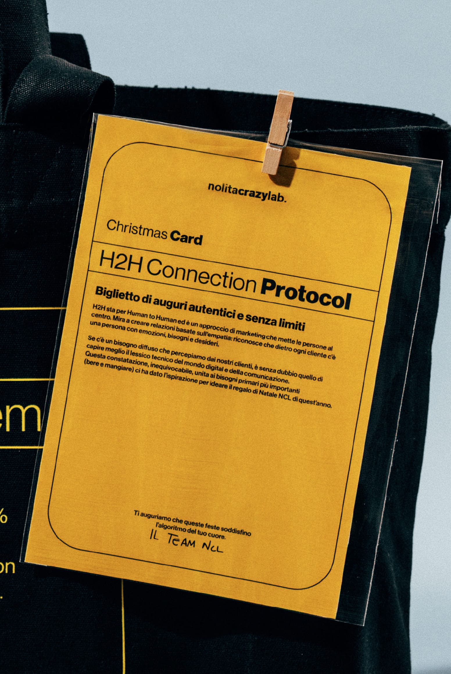 Dettaglio del packaging creativo NCL Christmas Gift