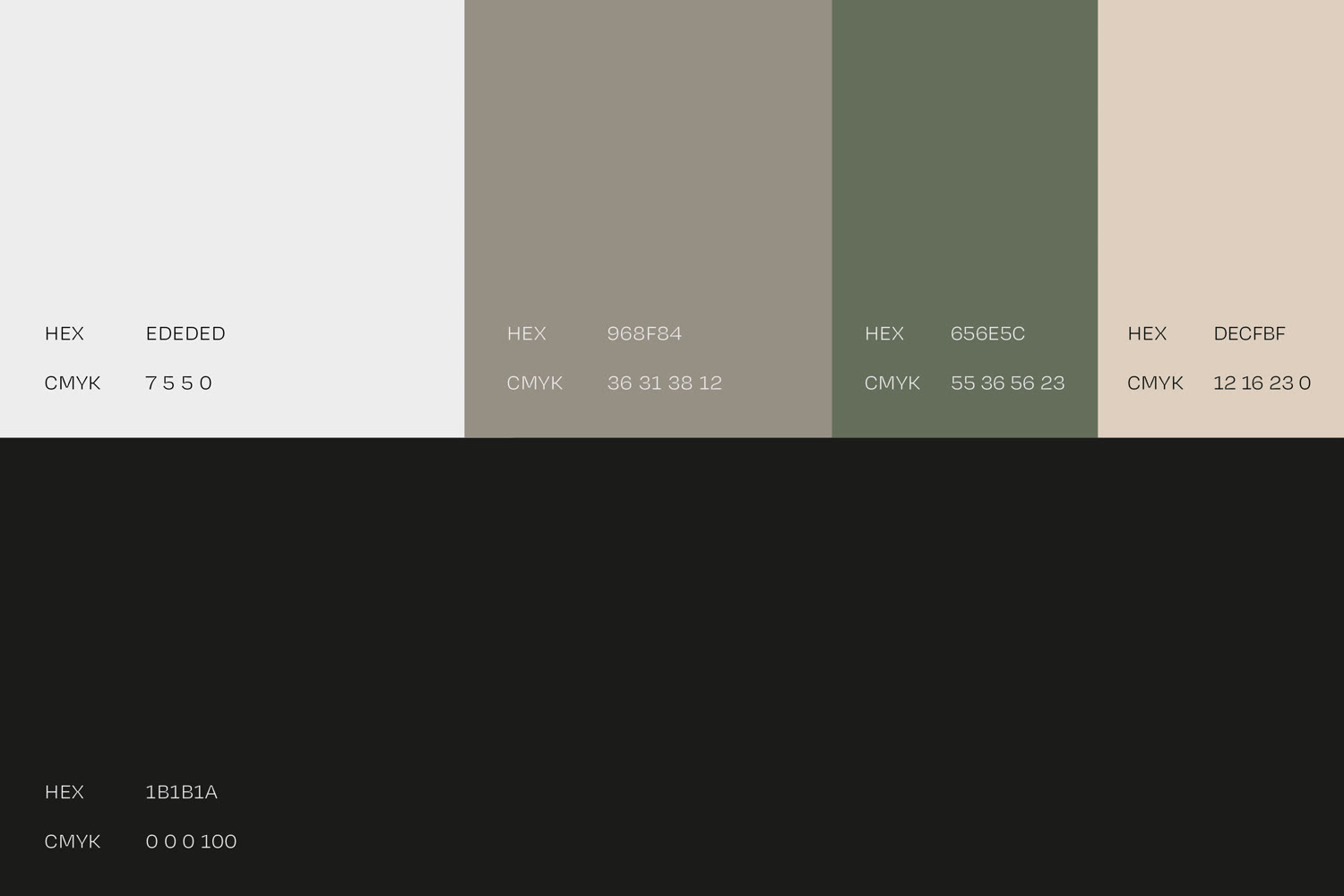 Palette colori del brand NOVA progettazione e consulenza