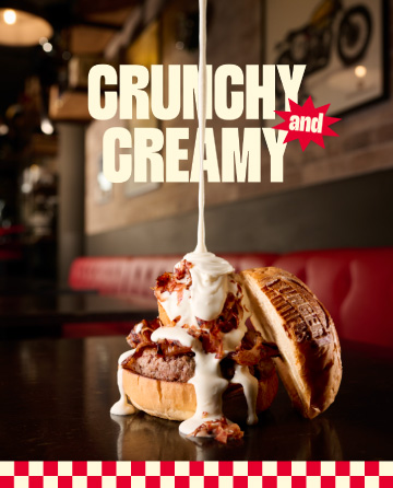 Creativita social Burger Brothers con visual street food